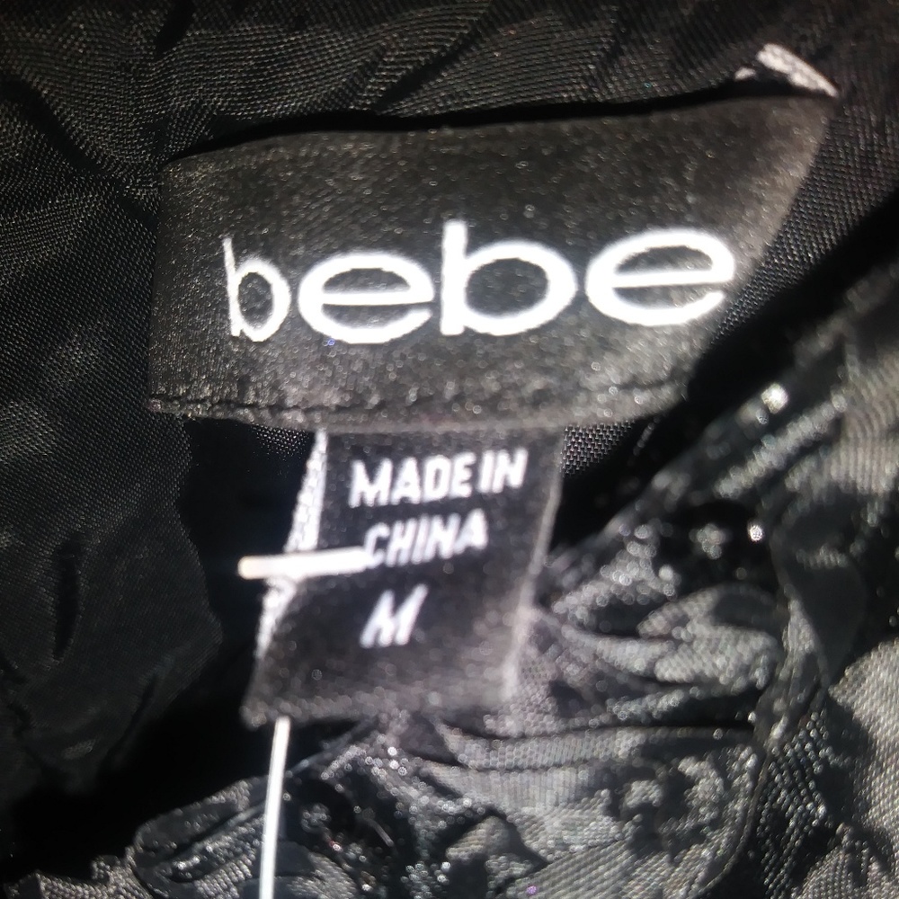 BEBE BLACK NEW RUFFLE DRESS IN MEDIUM - Picture 7 of 7